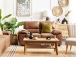 MAXISHOP Italia Collection Canapea cu 2 locuri VOGAR Piele ecologica Maro auriu Canapea