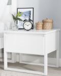 MAXISHOP Italia Collection Noptiera cu 1 sertar GIULIA Lemn de pin Alb