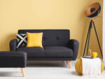 MAXISHOP Italia Collection Canapea extensibila cu 2 locuri FLORLI Negru Canapea