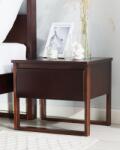 MAXISHOP Italia Collection Noptiera cu 1 sertar GIULIA Lemn de pin Maro inchis