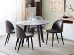 MAXISHOP Italia Collection Masa de dining MOSBY Alb marmura 110 cm 110 cm