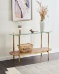MAXISHOP Italia Collection Masa consola LOVELL Sticla securizata Auriu