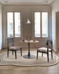 MAXISHOP Italia Collection Set de 2 scaune dining RUBONIA Lemn Negru