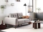 MAXISHOP Italia Collection Canapea cu 2 locuri LAURILA Gri deschis Canapea