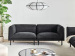 MAXISHOP Italia Collection Canapea cu 3 locuri VORGOD Negru Canapea