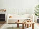 MAXISHOP Italia Collection Canapea cu 3 locuri VELTADA Catifea Alb-murdar Canapea
