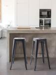 MAXISHOP Italia Collection Set de 2 scaune de bar CABRILLO Metal Negru - sanitare-online - 824,60 RON