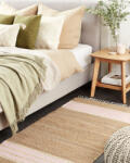 MAXISHOP Italia Collection Covor MIRZA Roz pastel 80 x 150 cm Iuta Covor