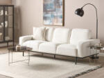 MAXISHOP Italia Collection Canapea cu 3 locuri SOVIK Boucle Alb-murdar Canapea