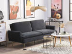 MAXISHOP Italia Collection Canapea extensibila cu 3 locuri VETTRE Catifea Negru Canapea