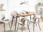 MAXISHOP Italia Collection Masa de dining extensibila CLAVET Maro deschis 120 160 cm 80 cm