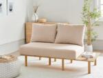 MAXISHOP Italia Collection Canapea cu 2 locuri SALO Boucle Bej cu mese Canapea