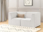 MAXISHOP Italia Collection Canapea modulara cu 2 locuri LEMVIG Velur Alb-murdar Canapea