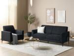 MAXISHOP Italia Collection Canapea cu 3 locuri FENES Negru Canapea