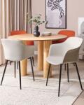 MAXISHOP Italia Collection Set de 2 scaune dining ELIM Bej deschis