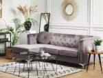 MAXISHOP Italia Collection Coltar cu 3 locuri FLEN Catifea Gri Dreapta
