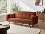 MAXISHOP Italia Collection Canapea extensibila cu 3 locuri HJULBY Maro auriu Canapea