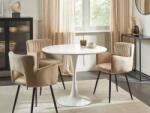 MAXISHOP Italia Collection Masa de dining BOCA Alb 90 cm 90 cm
