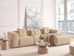 MAXISHOP Italia Collection Coltar cu 3 locuri DOLVA Velur Bej Stanga