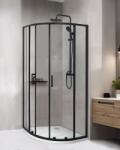 Maxishop Cabina de dus JUKATAN 90 x 90 x 185 cm Negru