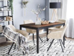 MAXISHOP Italia Collection Masa de dining CEDAR Nuc inchis 135 cm 80 cm