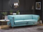 MAXISHOP Italia Collection Canapea cu 3 locuri ARVIKA Catifea Albastru deschis Canapea