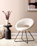 MAXISHOP Italia Collection Scaun dining RACHEL Boucle Alb