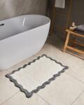 MAXISHOP Italia Collection Covoras de baie NANGAL Gri Bej 60 x 90 cm Bumbac Covor baie