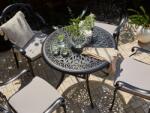 MAXISHOP Italia Collection Masa de gradina ANCONA 90 cm 90 cm Metal Negru