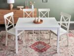 MAXISHOP Italia Collection Masa de dining BARLEE Alb 120 cm 75 cm Lemn de plop
