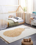 MAXISHOP Italia Collection Covor pentru copii KHIDARI Galben mustar Alb-murdar 140 x 200 cm Bumbac Covor