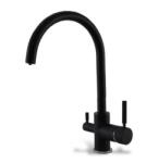 MAXISHOP Italia Collection Baterie Bucutarie cu 3 cai pentru apa purificata, negru mat , Baterie pentru filtru purificator de apa - sanitare-online - 599,00 RON