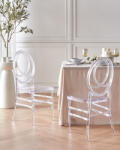 MAXISHOP Italia Collection Set de 2 scaune dining MIDWAY Transparent