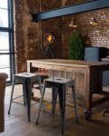 MAXISHOP Italia Collection Set de 2 scaune de bar CABRILLO Metal Negru - sanitare-online - 698,60 RON