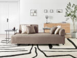 MAXISHOP Italia Collection Canapea cu 3 locuri SOKNA Maro deschis cu mese Canapea