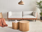 MAXISHOP Italia Collection Canapea cu 3 locuri VORGOD Alb-murdar Canapea