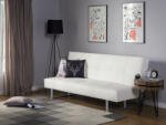 MAXISHOP Italia Collection Canapea extensibila cu 3 locuri DERBY Piele ecologica Alb Canapea