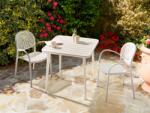 MAXISHOP Italia Collection Masa dining de exterior NATURNO 80 cm 80 cm Metal Bej deschis