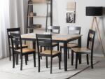 MAXISHOP Italia Collection Masa de dining GEORGIA Negru 150 cm 90 cm Lemn
