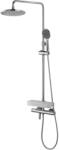 Lemark Coloana de dus Lemark Tropic LM7010C-EU Crom cu baterie termostata, cap de dus tip tropic si pipa pivotanta