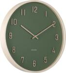 Karlsson Ceas de perete Nervadura, 40, 8 cm, verde închis (KA6117GR)