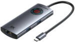 Vention Докинг станция Vention TQZHB, Type-C, 8K 30Hz, HDMI, USB 3.0 x2, USB-C PD100W, LAN 1Gbps, LED дисплей (TQZHB)