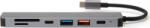 PLATINET Hub Media USB-C 7in1 Platinet HDMI 4K USB-A 3.2 USB-C PD 100W Aluminium (pmh9997b)