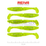 REIVA Zander Power Shad 8cm 5db/cs (Fluo Zöld Flitter II. ) (9901-803)
