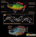 Biwaa SWIMBAIT SEVEN S5" 13cm 34gr 15 Sunfish (B000519) - turfishing