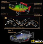 Biwaa SWIMBAIT SEVEN S5" 13cm 34gr 13 Gardon Laser (B000292) - turfishing
