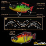 Biwaa SWIMBAIT SEVEN S5" 13cm 34gr 14 Red Tiger (B000518) - turfishing