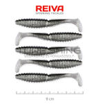 REIVA Zander Power Shad 8cm 5db/cs (Ezüst Flitter) (9901-845)