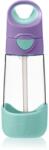 b.box Bottle with Straw kulacs szívószállal Lilac Pop 450 ml