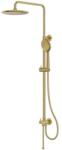 Lavita Set de dus LaVita, Verdi, cu pălărie rotundă, bară și furtun, 5 jeturi, brushed gold (46173) - e-baie